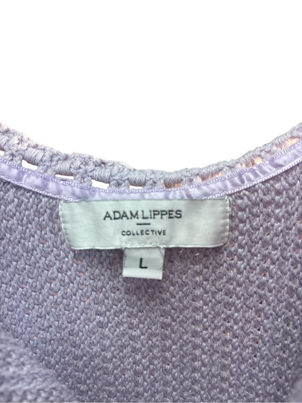 Adam Lippes Lavender Crochet Knit Maxi Dress MSRP $490 - Picture 9 of 10